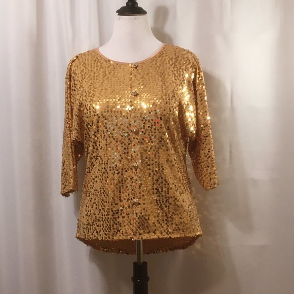 Fancy Sequined Blouse                    FREE SHIPPING - Picture 7 of 10